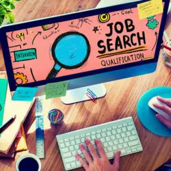 job search image on a computer