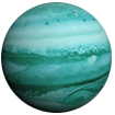 planet jupiter with a lovey green glow
