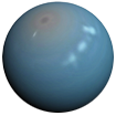 the planet uranus with a blue shiny glow
